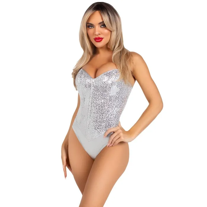 Anal Leg Avenue Lingerie Leg Avenue Sequin Boned Bodysuit Silver Anal Leg Avenue Lingerie Leg Avenue Sequin Boned Bodysuit Silver