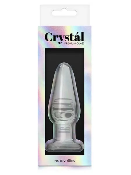 Anal NS Novelties Crystal Tapered Plug Medium Clear