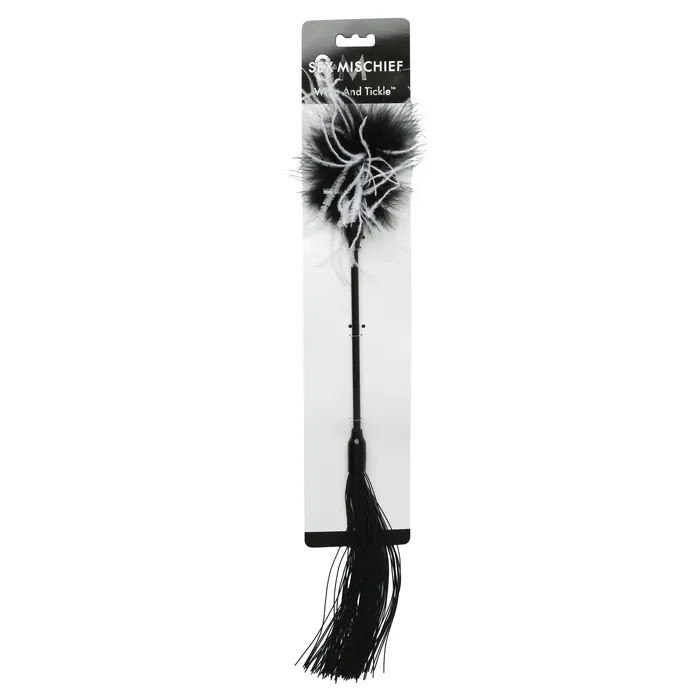 Anal Sportsheets Sex and Mischief Whip and Tickler Black