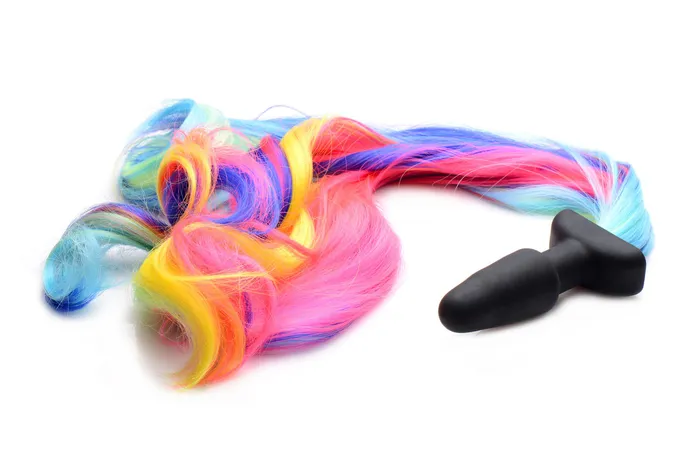Anal XR Brands Tailz Rainbow Pony Tail Anal Plug