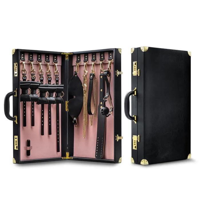 Blush Couples Temptasia Safe Word Bondage Kit With Suitcase Black