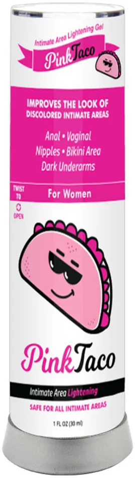 Body Action Vibrators Pink Taco Intimate Area Lightening Gel 1 Oz Bottle
