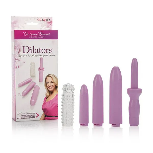 CalExotics Male Sex Toys Dr Laura Berman Dilators Set Of 4 Locking Sizes Plus Sleeve