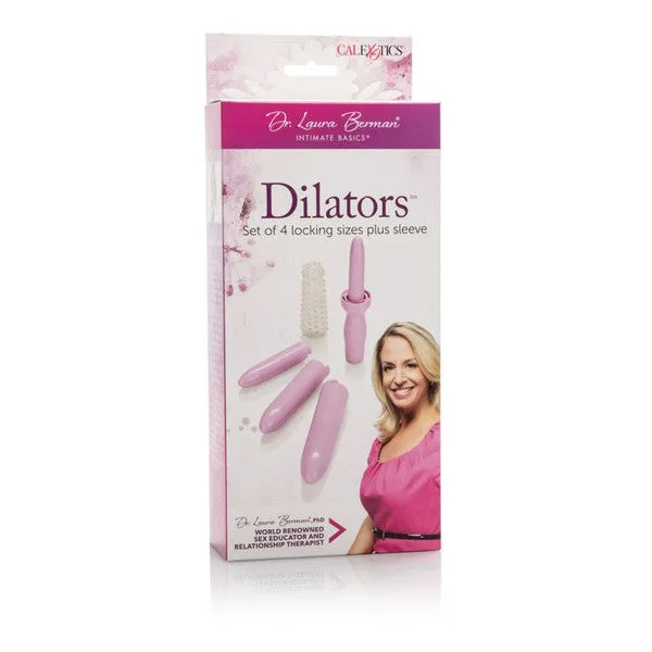CalExotics Male Sex Toys Dr Laura Berman Dilators Set Of 4 Locking Sizes Plus Sleeve