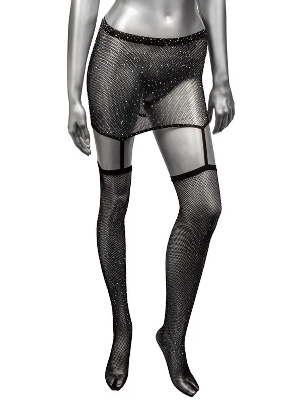 CalExotics Male Sex Toys Radiance One Piece Garter Skirt With Thigh Highs