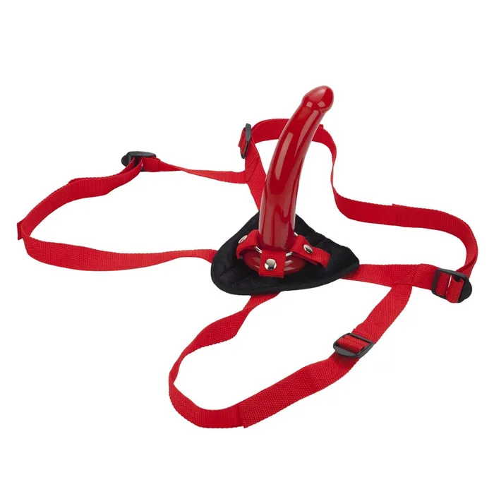 California Exotic Sophias Red Rider Strap On Dildo Female Sex Toys