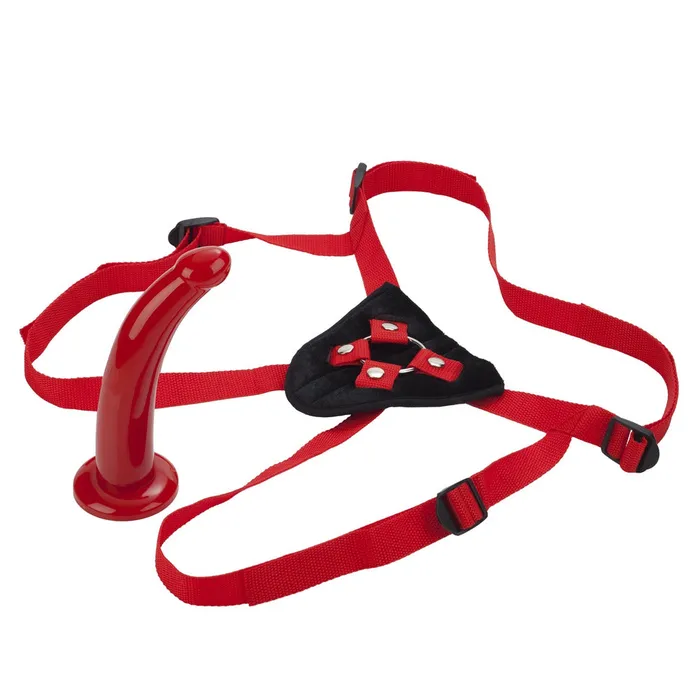 California Exotic Sophias Red Rider Strap On Dildo Female Sex Toys