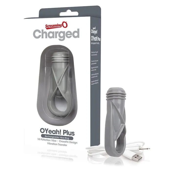 Charged Oyeah Plus Ring Single Grey Screaming O Male Sex Toys