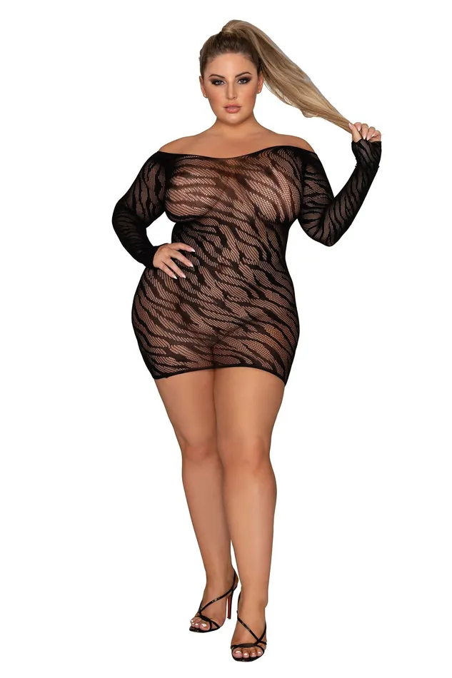Chemise Queen Size Black Dreamgirl Anal