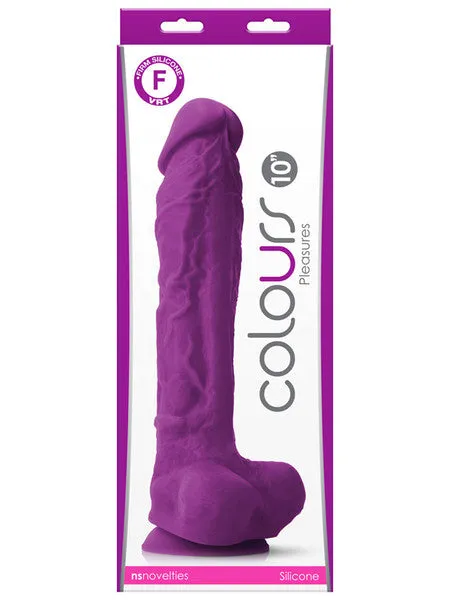 Colours Pleasures 10 in Dildo Purple NS Novelties Dildos Colours Pleasures 10 in Dildo Purple NS Novelties Dildos