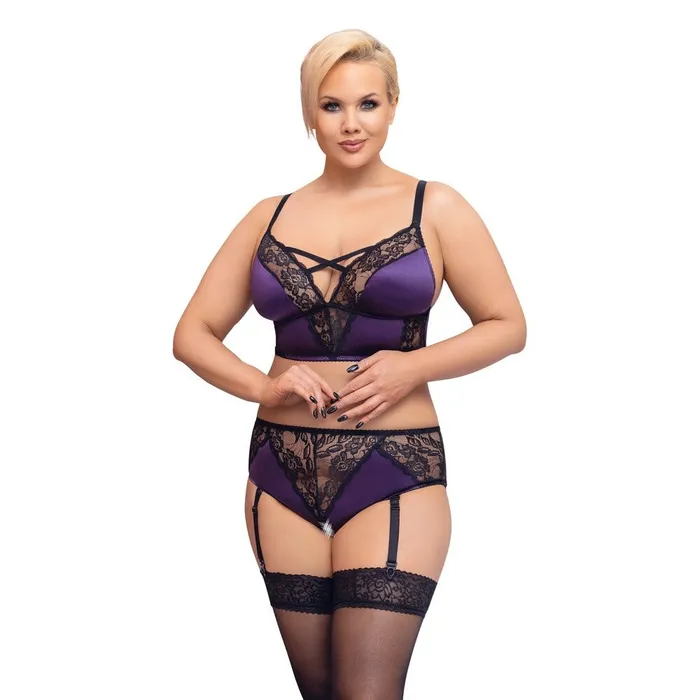 Cottelli Collection Anal Cottelli Curves Bralette Suspender Set