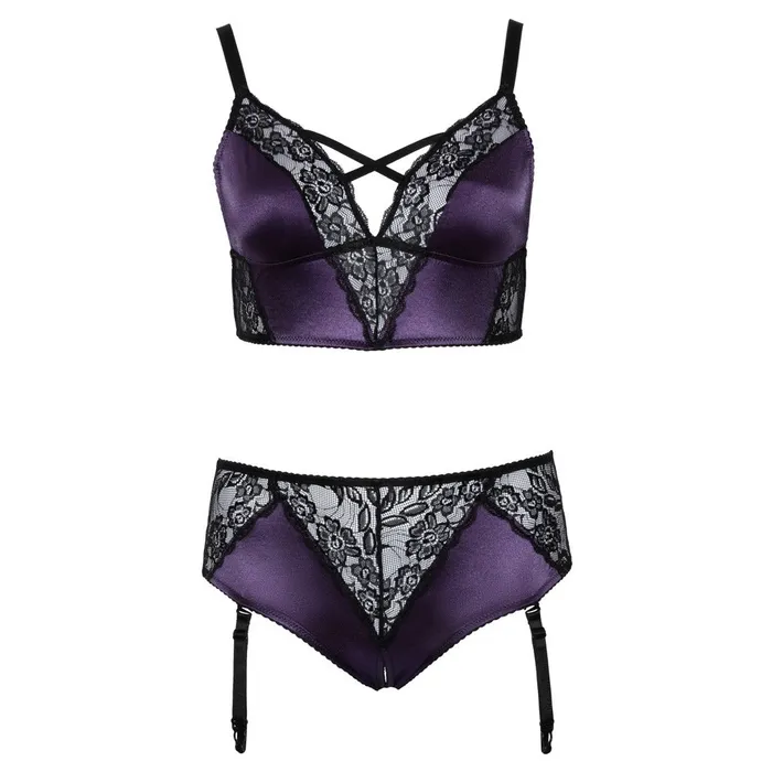 Cottelli Collection Anal Cottelli Curves Bralette Suspender Set