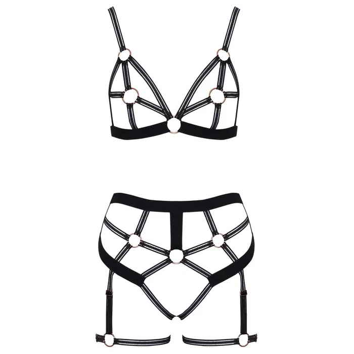 Cottelli Collection Couples Bondage Strappy Bra Set Cottelli Collection Couples Bondage Strappy Bra Set