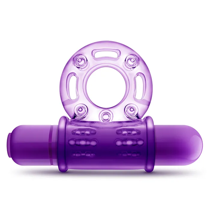 Couples Blush Play With Me Couples Play Vibrating Cock Ring Purple