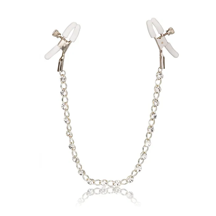 Couples CalExotics Nipple Play Crystal Chain Nipple Clamps
