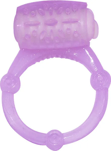 Couples Hott Products Humm Dinger Vibrating Penis Ring Clitoral Stiimulator Purple
