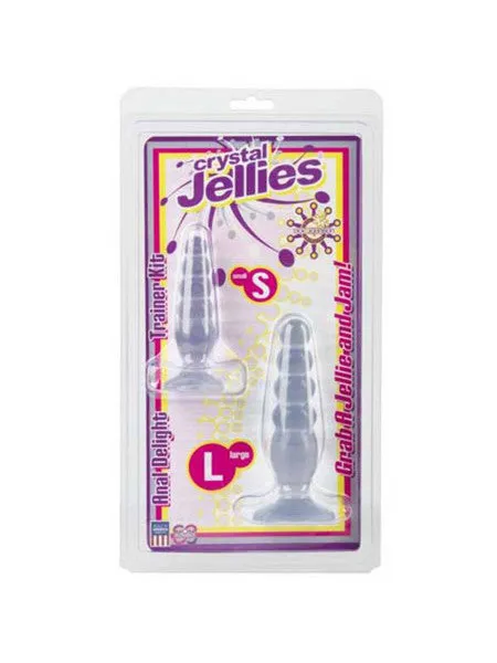 Crystal Jellies Anal Delight 2 pc Trainer Kit Clear Doc Johnson Anal Crystal Jellies Anal Delight 2 pc Trainer Kit Clear Doc Johnson Anal
