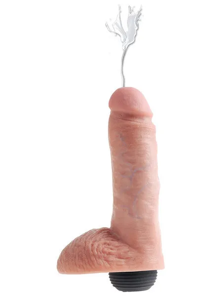 Dildos Pipedream Products King Cock 8 in Squirting Cock w Balls Flesh