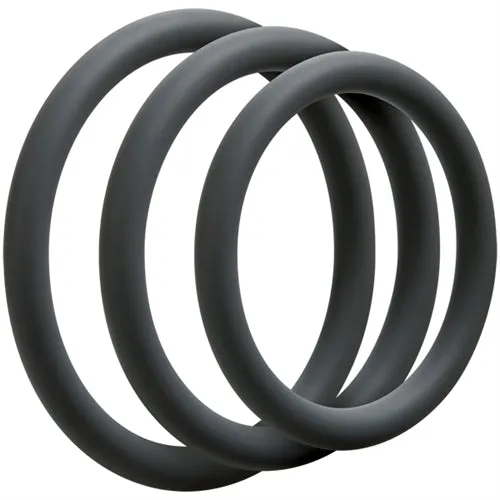 Doc Johnson Male Sex Toys Optimale 3 Ring Set Thin Slate