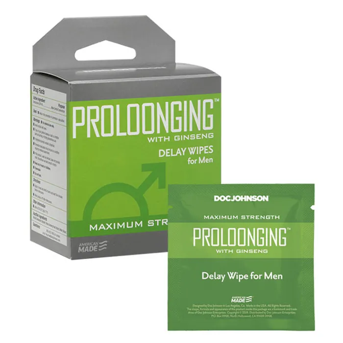 Doc Johnson Proloonging With Ginseng Delay Wipes for Men 10 Pack Male Sex Toys Doc Johnson Proloonging With Ginseng Delay Wipes for Men 10 Pack Male Sex Toys