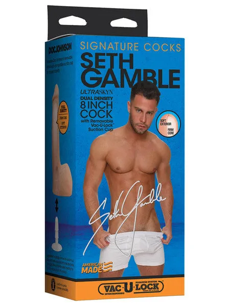 Doc Johnson Signature Cocks Seth Gamble 8 Inch ULTRASKYN Cock with Removable VacULock Suction Cup Dildos Doc Johnson Signature Cocks Seth Gamble 8 Inch ULTRASKYN Cock with Removable VacULock Suction Cup Dildos