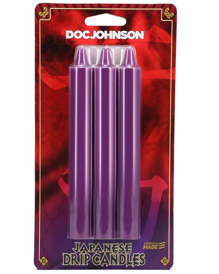 Doc Johnson Vibrators Japanese Drip Candles 3 Pack Purple