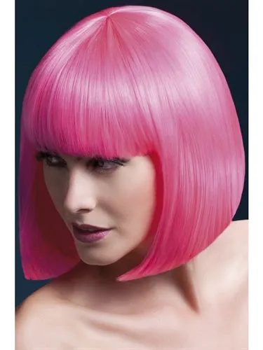 Elise Wig Neon Pink Fever Lingerie Vibrators