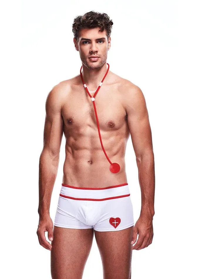 Envy Menswear Male Sex Toys 2 Piece Doctor Love Set Largexlarge White