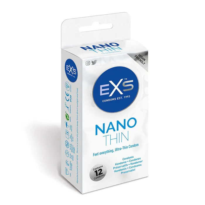 Exs Condoms EXS Nano Thin Condom 12 Pack Female Sex Toys