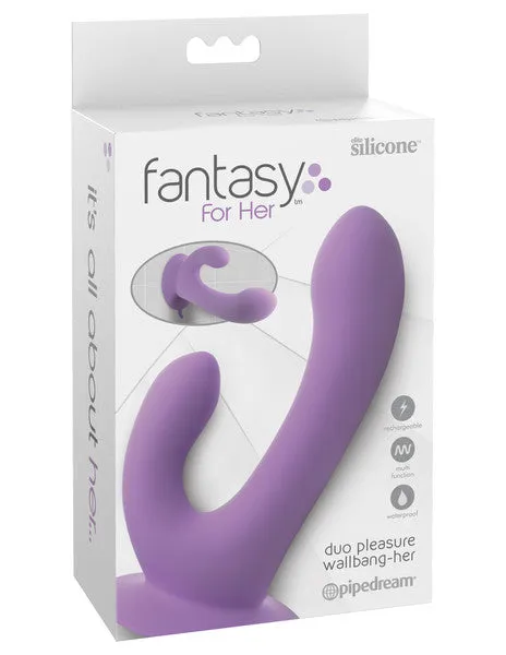 Fantasy For Her Duo Pleasure WallbangHer Purple Pipedream Products Vibrators
