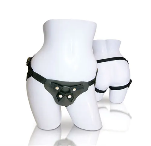 Female Sex Toys Latigo Leather Strap on Black Sportsheets