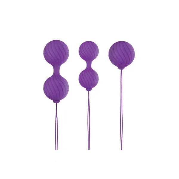 Female Sex Toys Luxe O Weighted Kegel Balls Purple NS Novelties