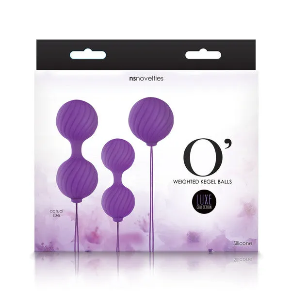 Female Sex Toys Luxe O Weighted Kegel Balls Purple NS Novelties Female Sex Toys Luxe O Weighted Kegel Balls Purple NS Novelties