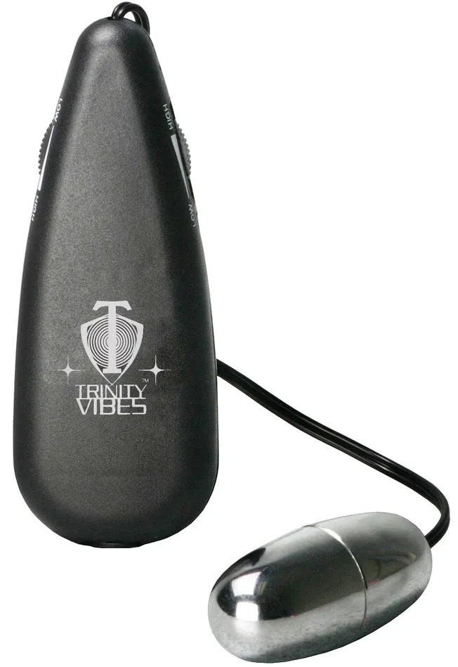 Female Sex Toys Silver Vibrating Egg XR Brands Trinity Vibes