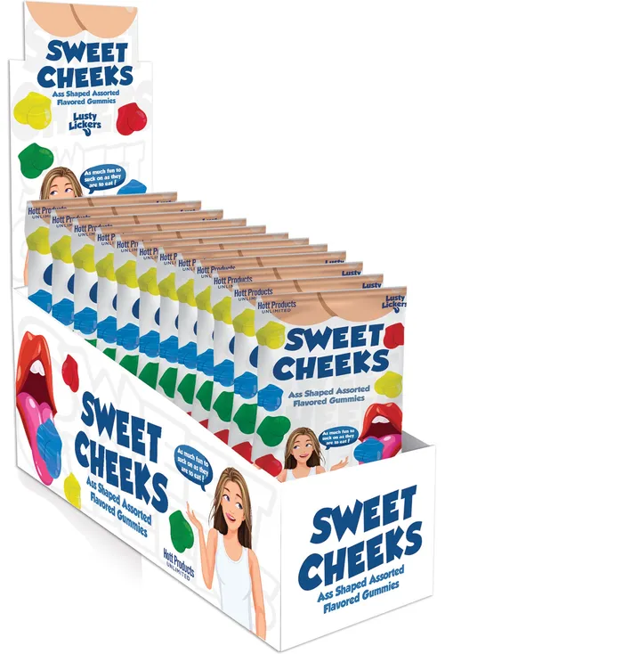 Hott Products Anal Sweet Cheeks Gummies Ass Shaped Gummies Assorted Flavors