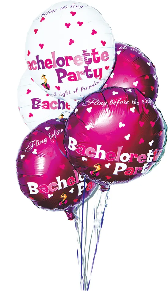 Hott Products Enhancers Bachelorette Party Foil Balloons 9 Pack Assorted Colors