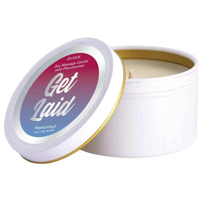 Jelique Products Mood Candle Get Laid Passion Fruit 4 Oz Jar Vibrators
