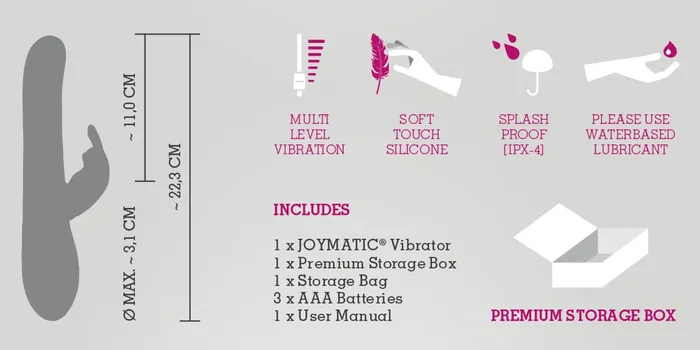 Joymatic Vibrators Joymatic Rabbit Pearl Vibe Ros Joymatic Vibrators Joymatic Rabbit Pearl Vibe Ros