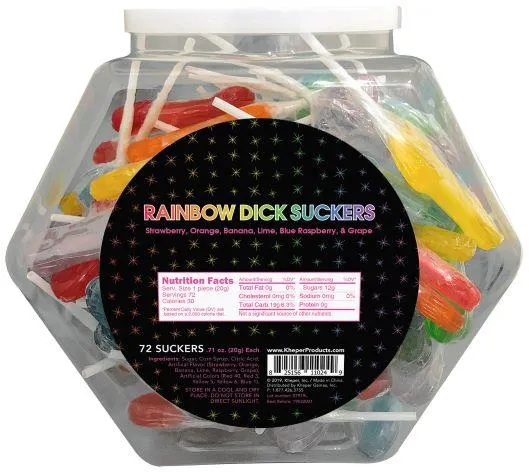 Kheper Games Anal Rainbow Dick Suckers 72 Pack