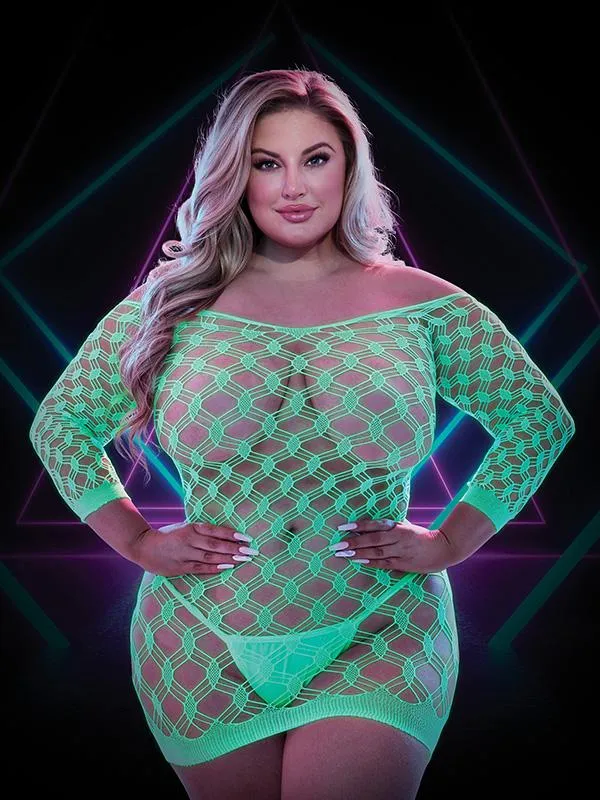 Lapdance Lingerie Female Sex Toys Lapdance Glow In The Dark Mini Dress with Sleeves Q Lapdance Lingerie Female Sex Toys Lapdance Glow In The Dark Mini Dress with Sleeves Q