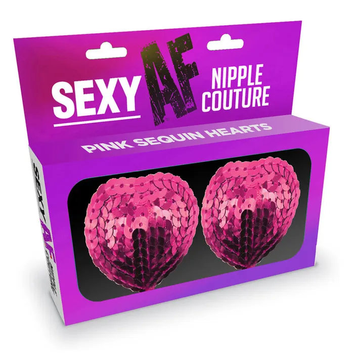 Little Genie Sexy Af Nipple Couture Pink Sequin Hearts Vibrators