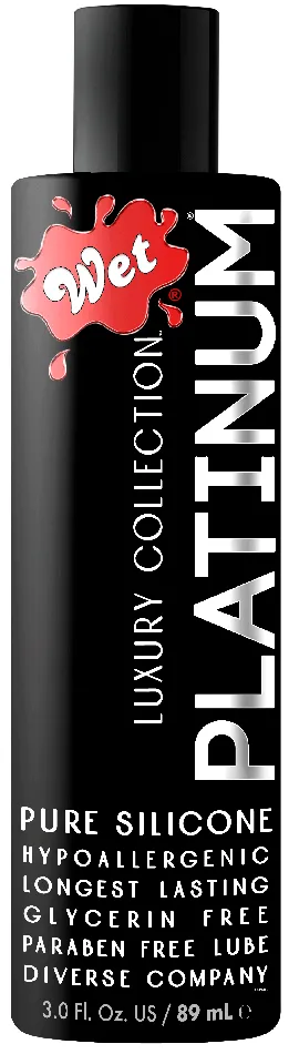 Lubricants Wet Platinum Luxury Silicone Lubricant 3 Fl Oz Wet