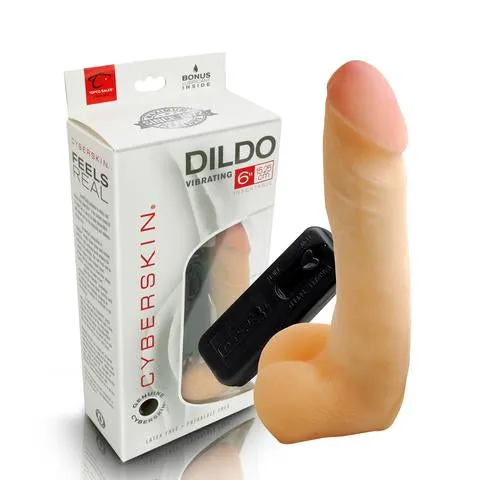 LuvMyToyz Female Sex Toys Cyberskin Vibrating Cyber Cock With Balls Light
