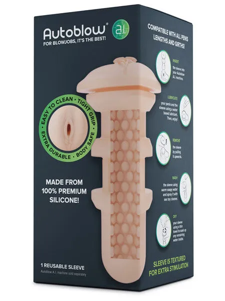 Male Sex Toys Autoblow AI Silicone Vagina Sleeve White Autoblow