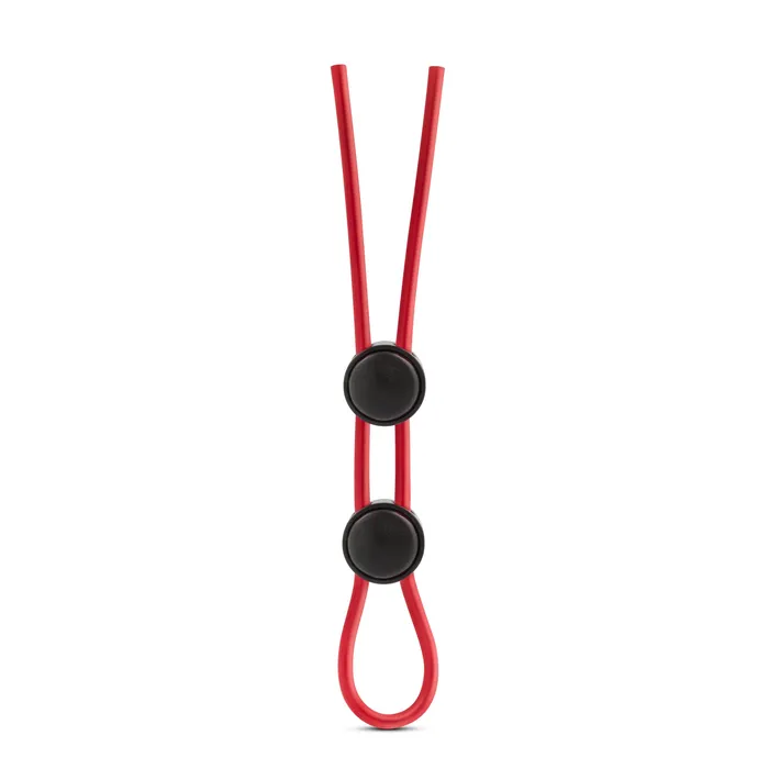 Male Sex Toys Blush Stay Hard Silicone Double Loop Cock Ring Red