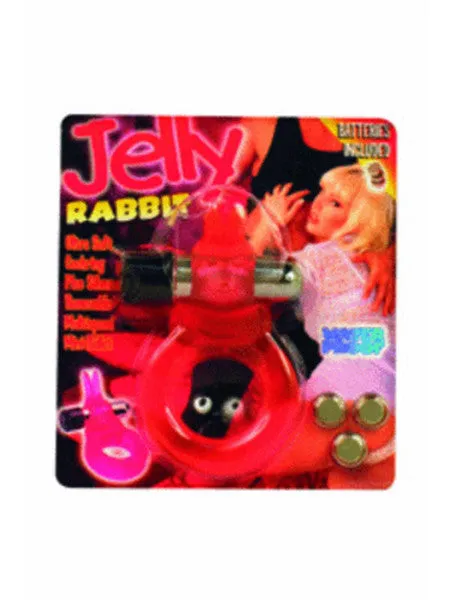 Male Sex Toys Seven Creations Jelly Rabbit Ultra Soft Cock Ring Red