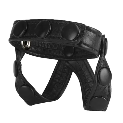 Male Sex Toys The Macho Collection vStyle Cock Ring and Ball Divider Black Nasstoys Male Sex Toys The Macho Collection vStyle Cock Ring and Ball Divider Black Nasstoys