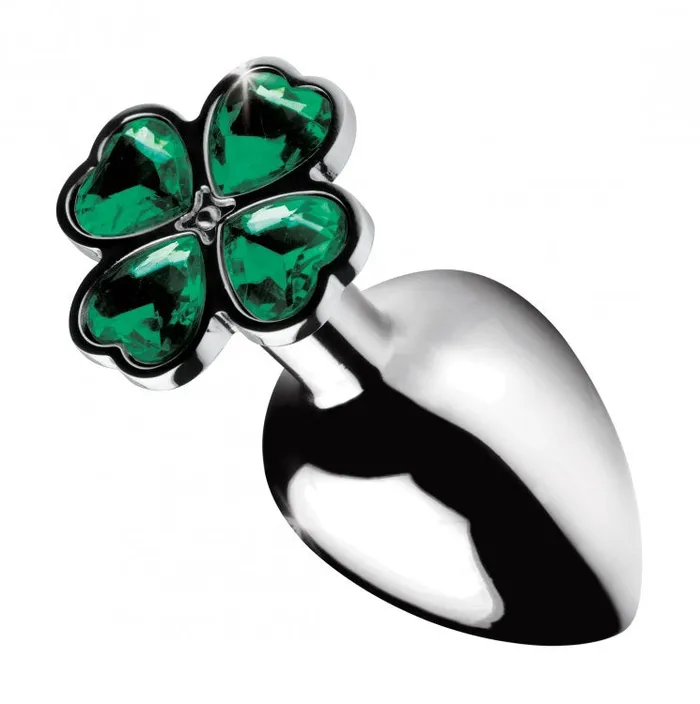 Male Sex Toys XR Brands Booty Sparks Lucky Clover Gem Anal Plug Medium