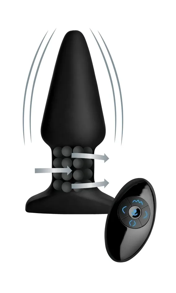 Model R Smooth Rimming Plug With Remote Control XR Brands Rimmers Male Sex Toys