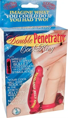 Nasstoys Male Sex Toys Double Penetrator Cock Ring Red
